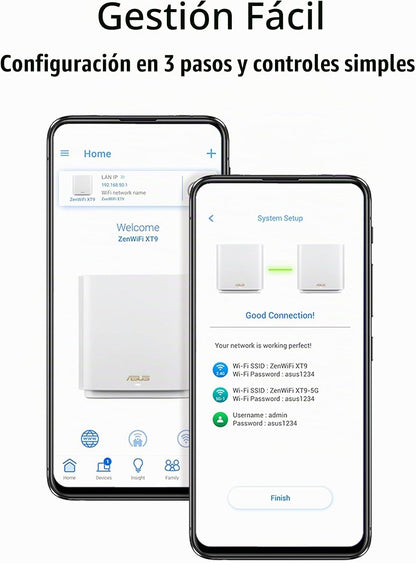 Sistema WiFi ASUS Router AX7800, Malla tribanda 7.8 Gbps (USADO)