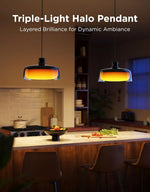 Lámpara colgante Govee H60C1, RGBIC de tres capas, iluminación inteligente.