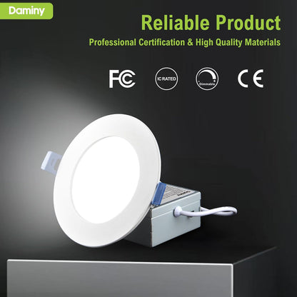 Luz Led Empotrable Daminy 6 Pzas 6'' 10W Regulable CCT
