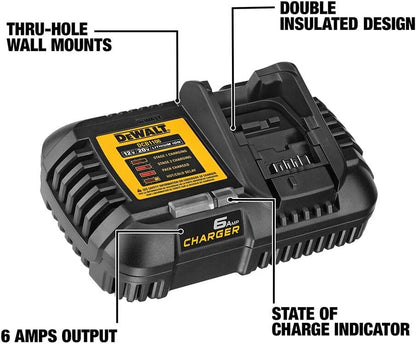 Cargador de 6 amperios, DEWALT DCB1106, formato LED 1 y 2.