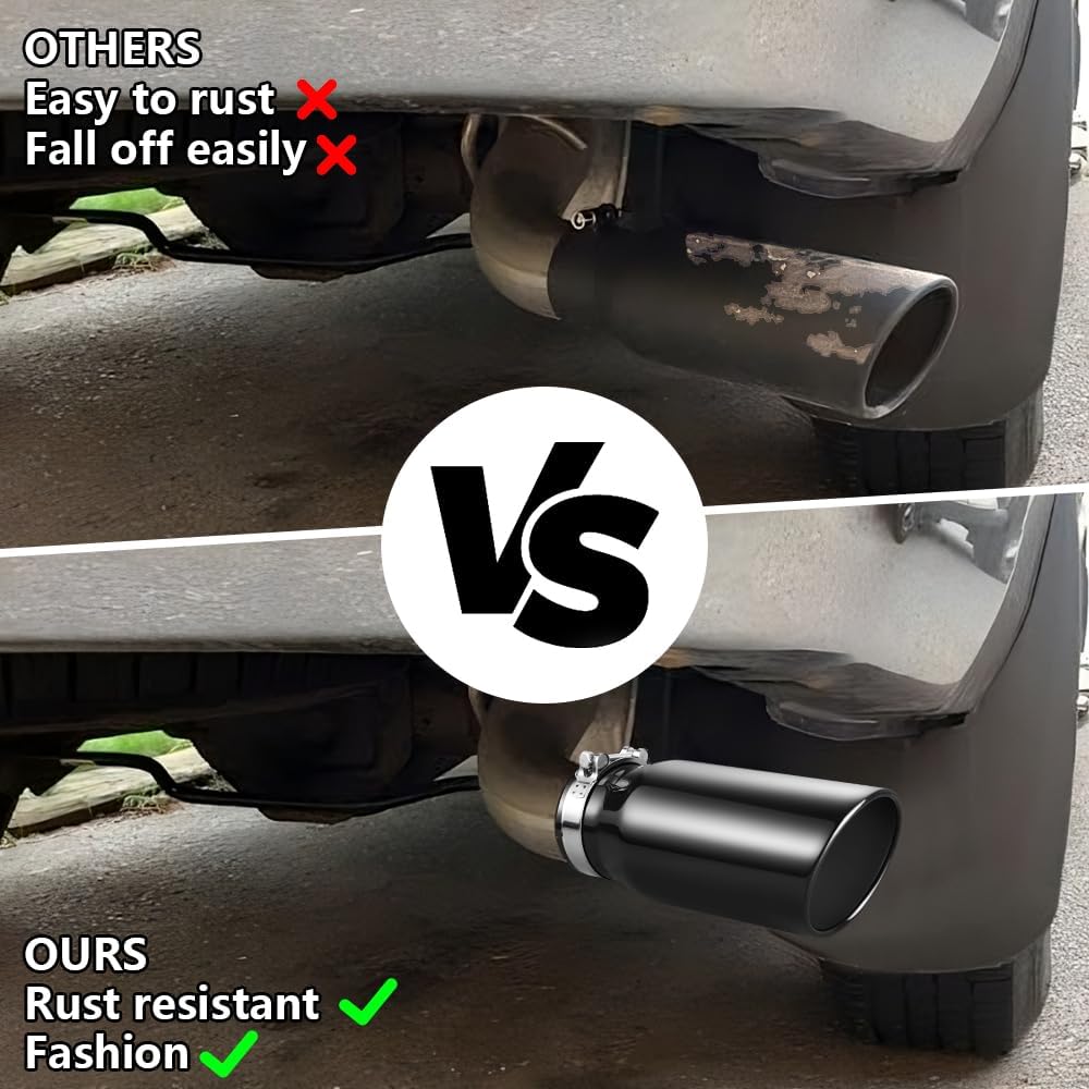 Punta de escape, entrada de 3.5", salida de 5", longitud 12", ATB.