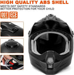 Casco juvenil Orthrus, certificado DOT para motocross, talla L (DETALLE)