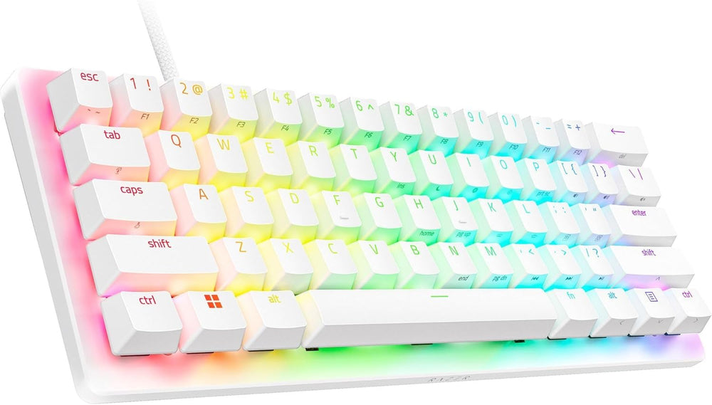 Teclado Optico Analógico Del 60%  Blanco Razer Huntsman V3 Pro Mini