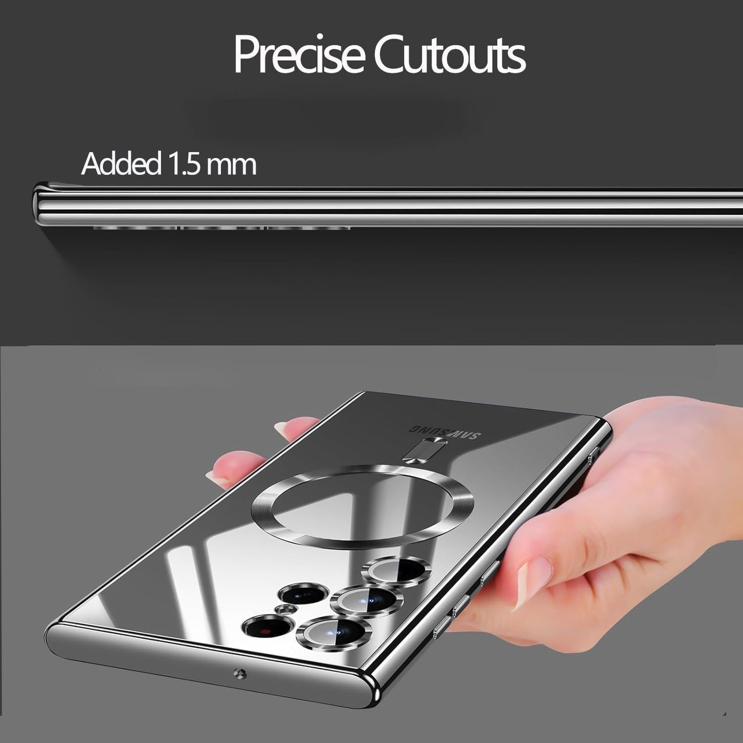 Funda para Samsung Galaxy S25 ultra, glossy, con cristal templado.