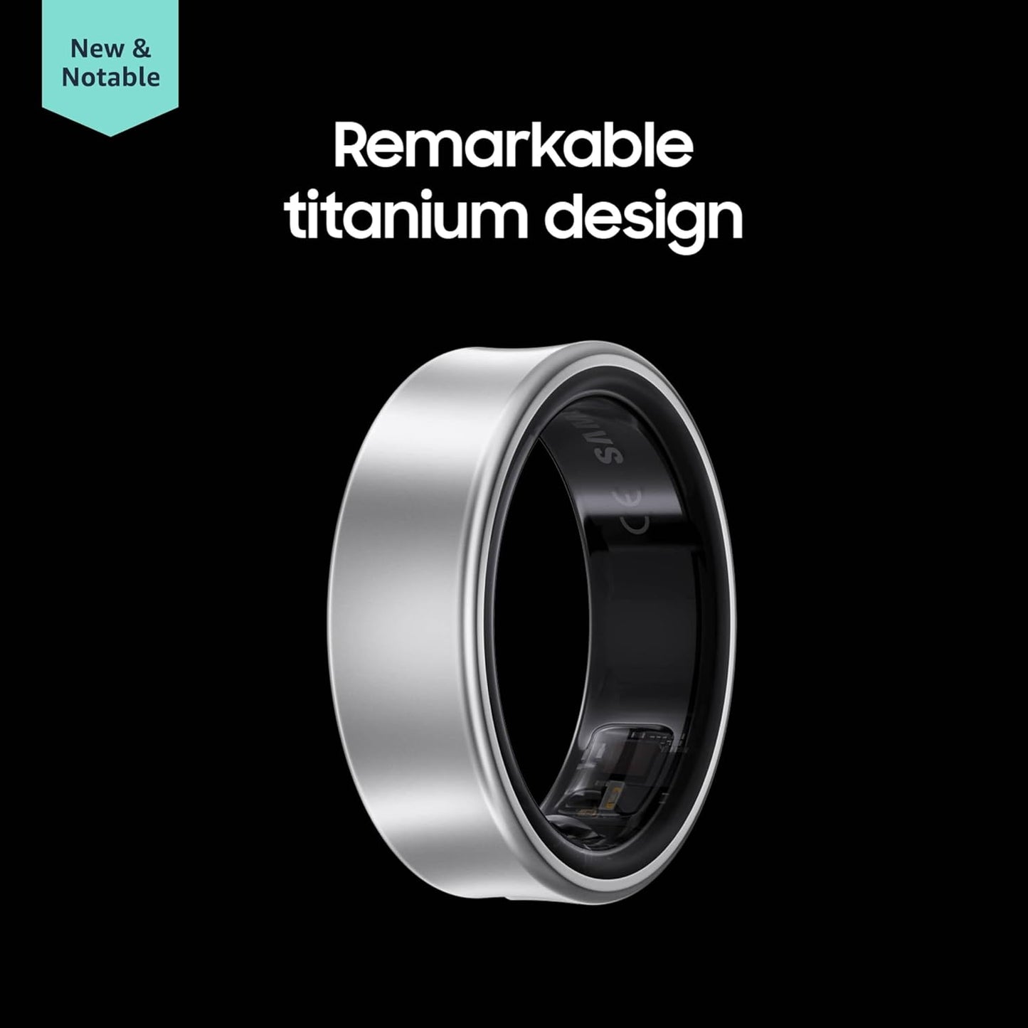 SAMSUNG Galaxy Smart Ring, Color Plata, Talla 13.