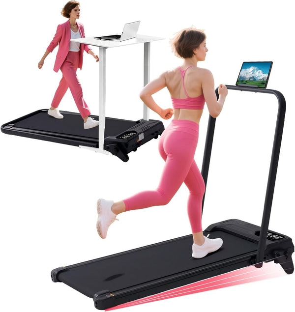 Cinta de correr eléctrica, portátil con manillar, 3.5 HP potencia (USADA)