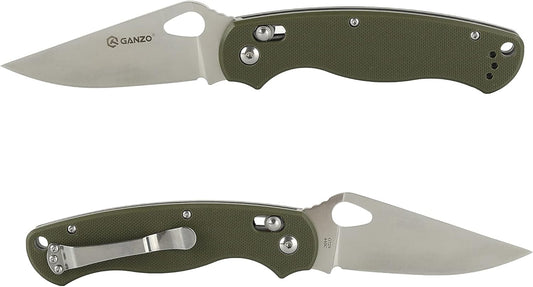 Cuchillo de bolsillo plegable, GANZO, Stainless Steel.(USADO).