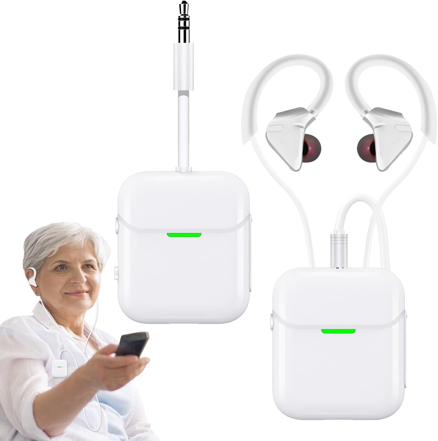 Auriculares inalámbricos para TV, transmisor y receptor Bluetooth.