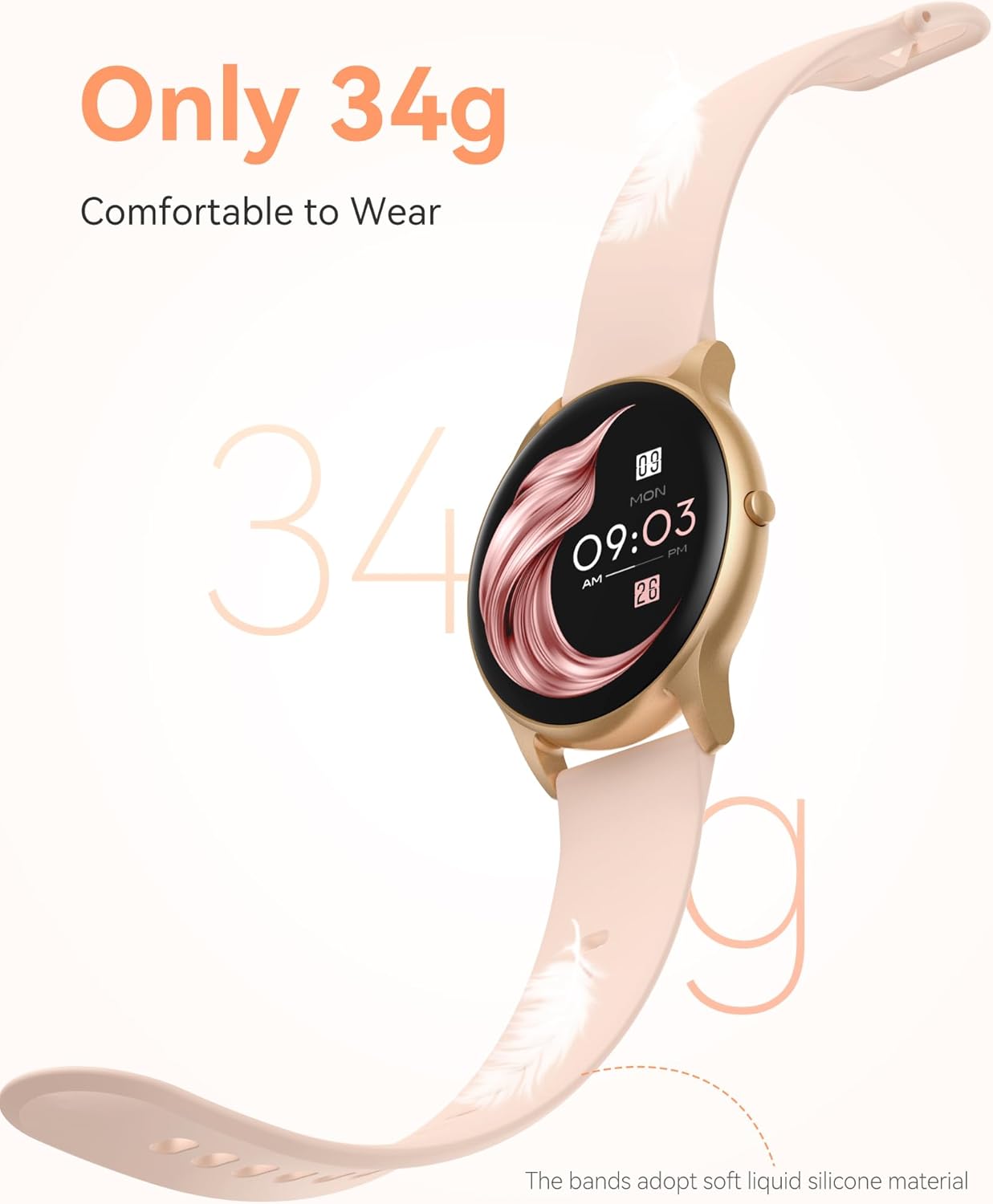 AGPTEK Reloj Inteligente para Mujer Android iOS 5ATM