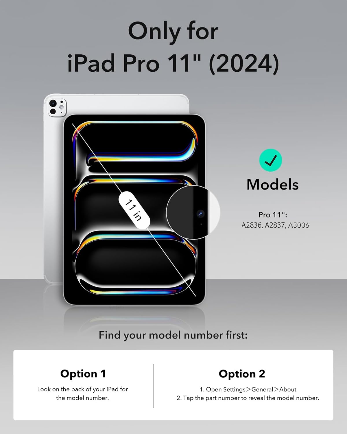 Funda para iPad Pro de 11", teclado (M4, 2024),magnético desmontable.