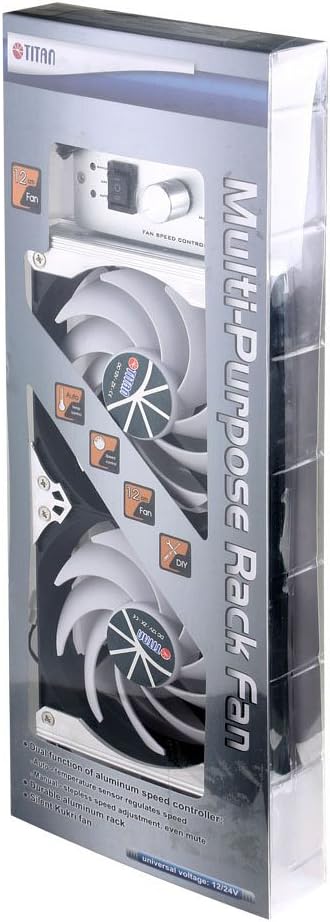 TITAN, Ventilación lateral doble de 12/24V, para RV, c/controlador.