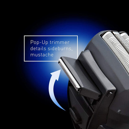 Afeitadora Panasonic, híbrida con 2 accesorios de recorte, sensor-afeitado.