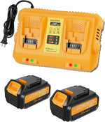 Kit de cargador y 2 baterías, compatible con Dewalt 20V. (USADO).