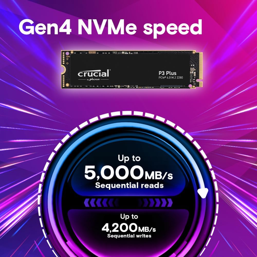 Unidad de estado sólido SSD, Crucial P3 Plus 500GB (USADA).