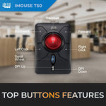 Mouse Inalámbrico Ergonómico Trackball Adesso iMouse T50