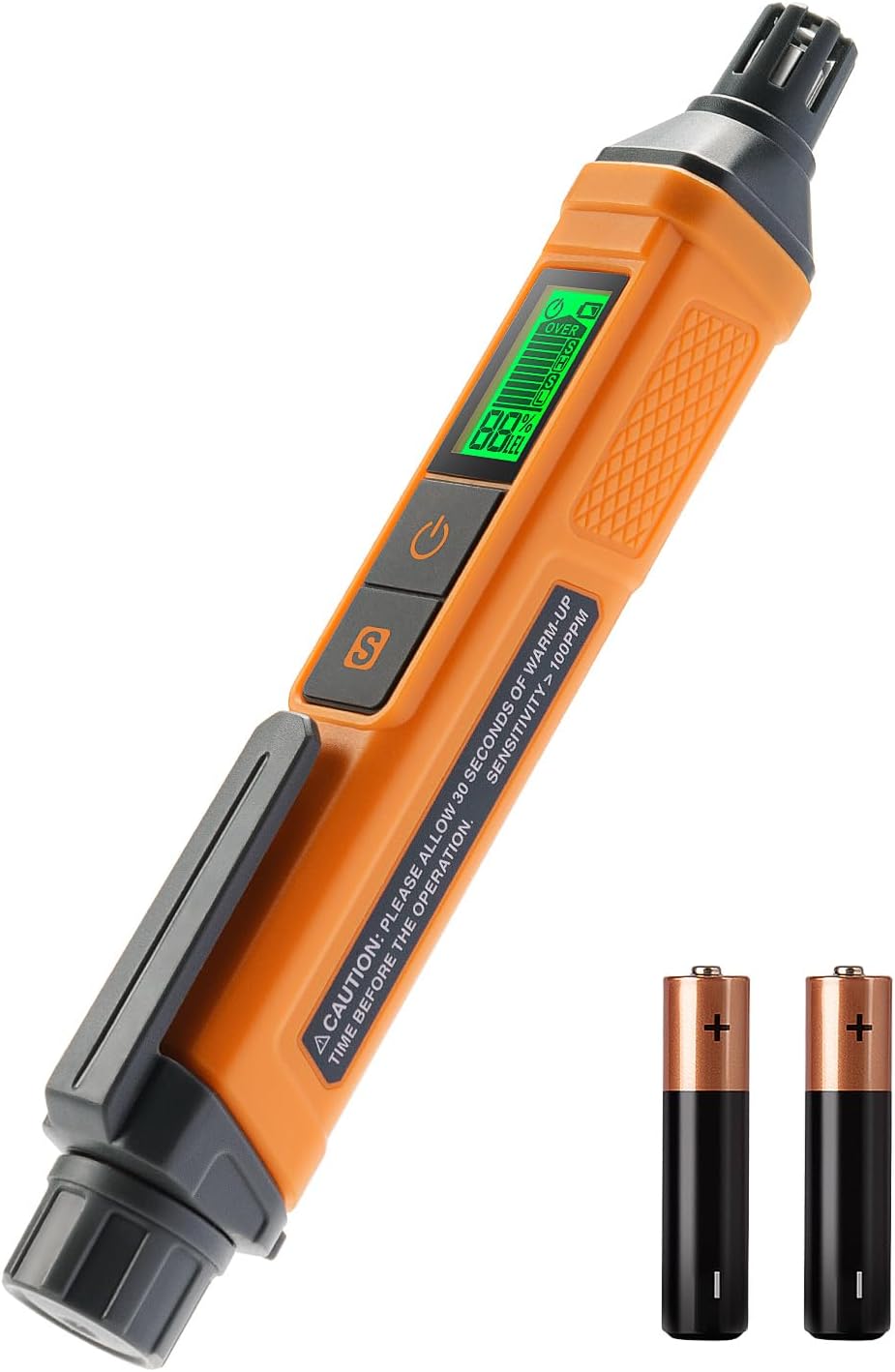 Detector de fugas de gas con % valor LEL, con alarma audible.