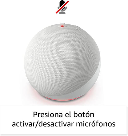 Amazon Echo Dot, bocina Alexa con sonido vibrante, ideal para hogar.