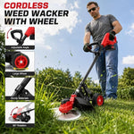 Wacker eléctrico 4 en 1 con ruedas, 20000 RPM inalámbrico (USADO)