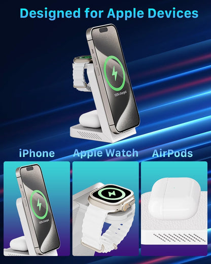 Estacion Carga Wireless Magnetica Multi Dispositivos Qi