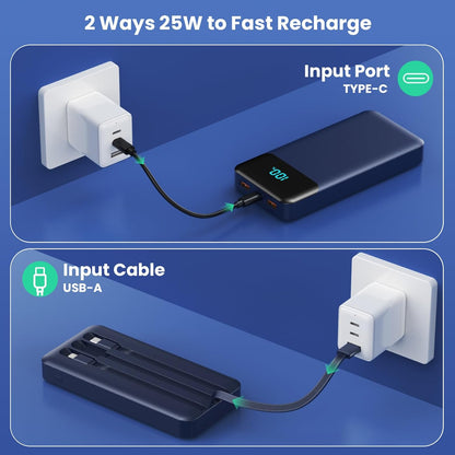 Cargador portátil 40800 mAh 3 cables integrados (USADO)