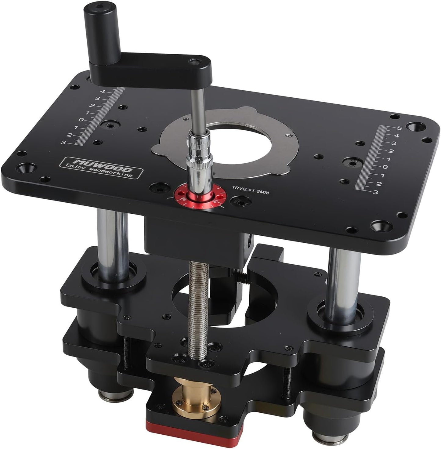 Sistema de elevación de mesa de enrutador de precisión, carpinteria.