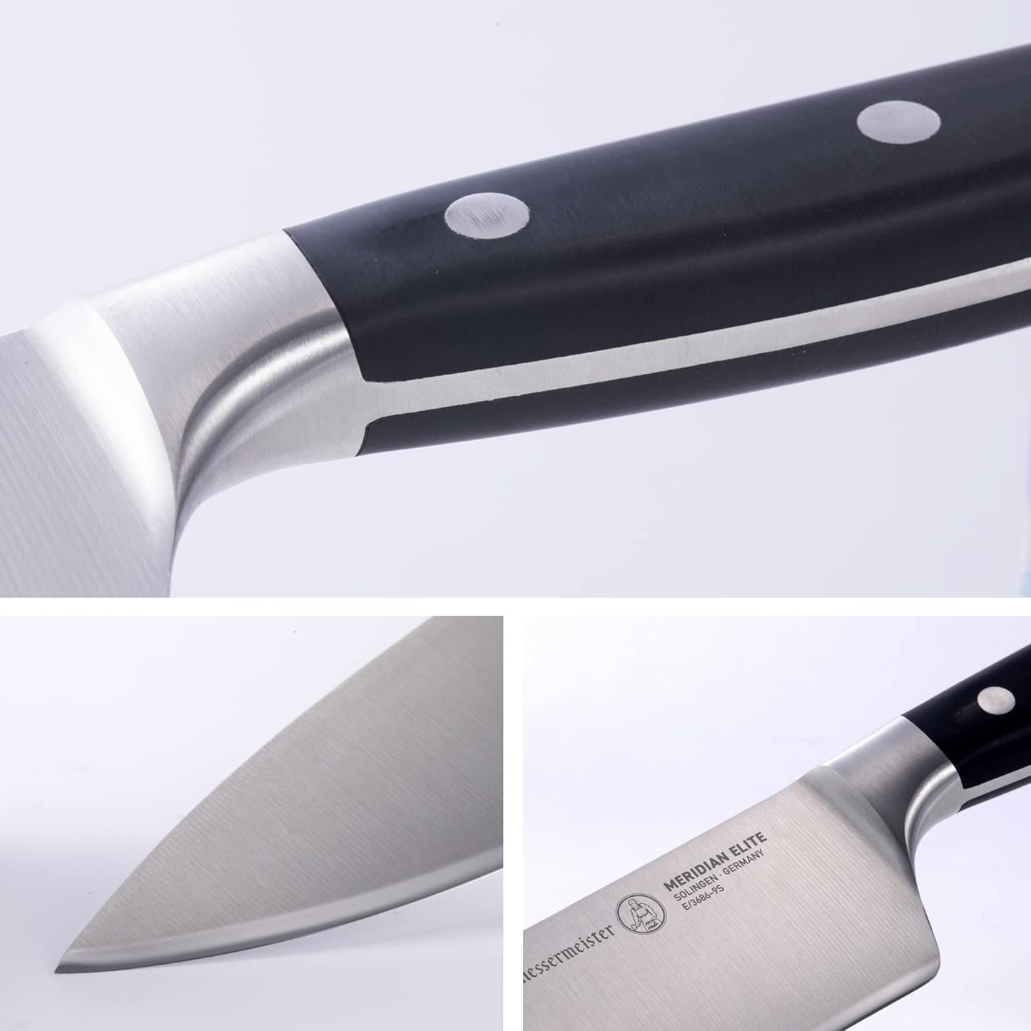 Cuchillo de chef, Messermeister Meridian Elite, 9", Stealth.