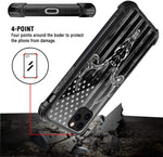 Funda compatible con iPhone 14/13, diseño con patrón de parachoques trasero.