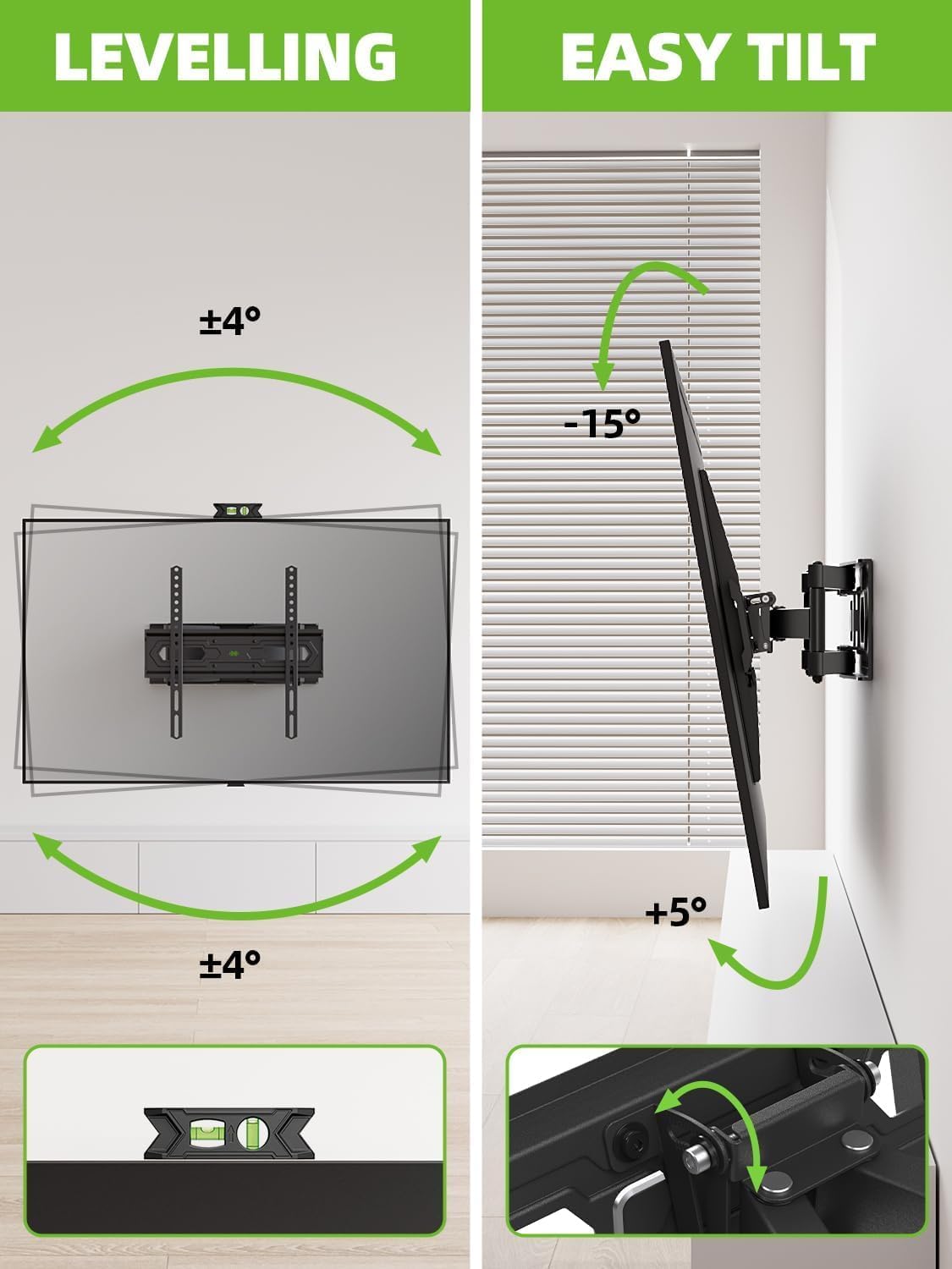 Soporte de pared para TV, pantalla plana de 32 a 65", USX MOUNT.