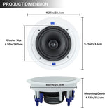 Altavoces empotrables para techo o pared, Herdio HSC-818, de 6.5".
