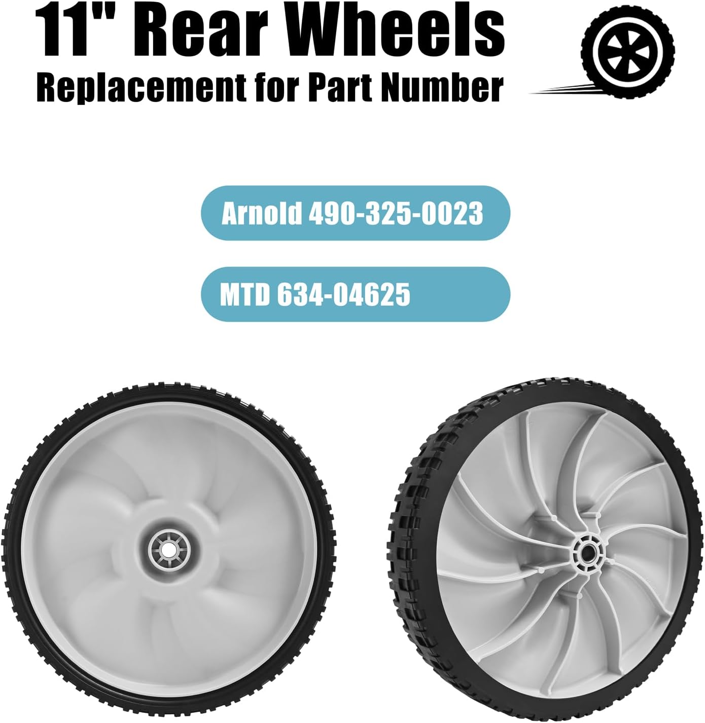 Ruedas traseras de repuesto para podadora, MTD, Craftsman, Toro, 11"