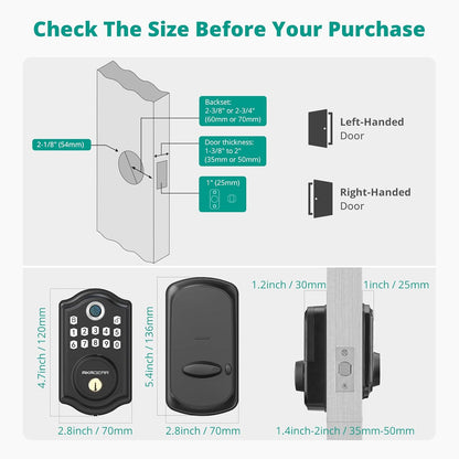 Cerradura Inteligente para puerta, con teclado electrónico, AkaGear DS10.