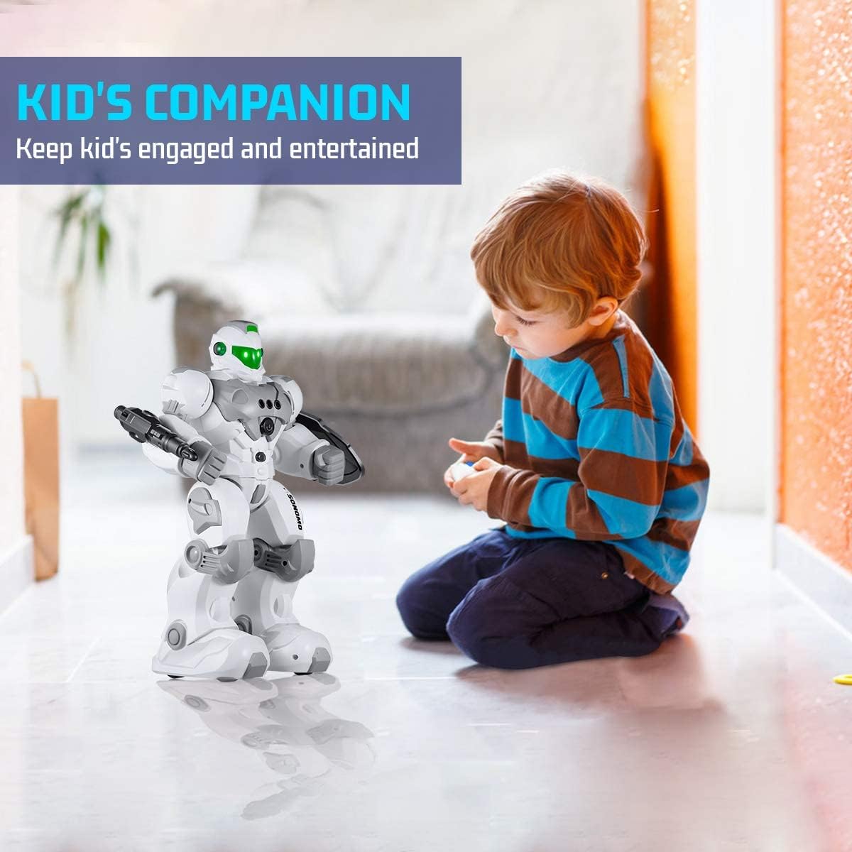 SONOMO Juguetes para niños de 6 a 9 años, robot RC.
