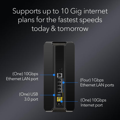 Router Netgear Nighthawk Tri-Band WiFi 7 (RS700S), 200 Dispositivos.