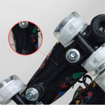 Patines de doble fila, ruedas con luces, diseño de graffiti (TALLA 41).