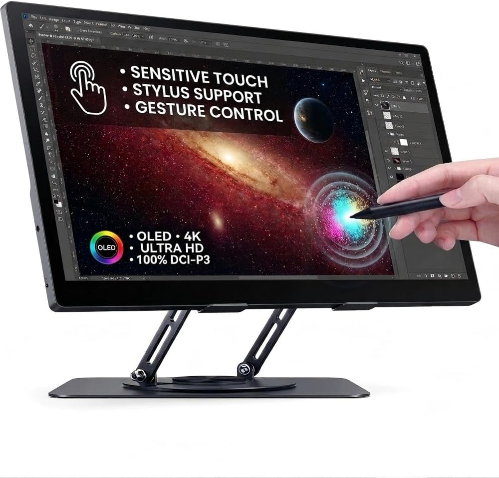 Monitor portátil Tanxjia HX156UT, 15.6", visualización táctil OLED 4K.