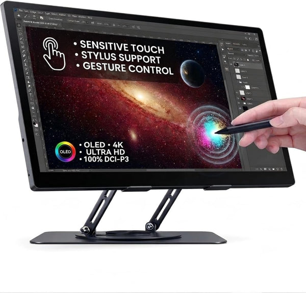 Monitor portátil Tanxjia HX156UT, 15.6", visualización táctil OLED 4K.