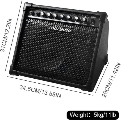 Bafle Tambor Amplificado DM30 Portátil Recargable