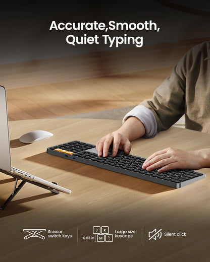 Teclado ProtoArc K100-A inalámbrico retroiluminado para Mac, Bluetooth