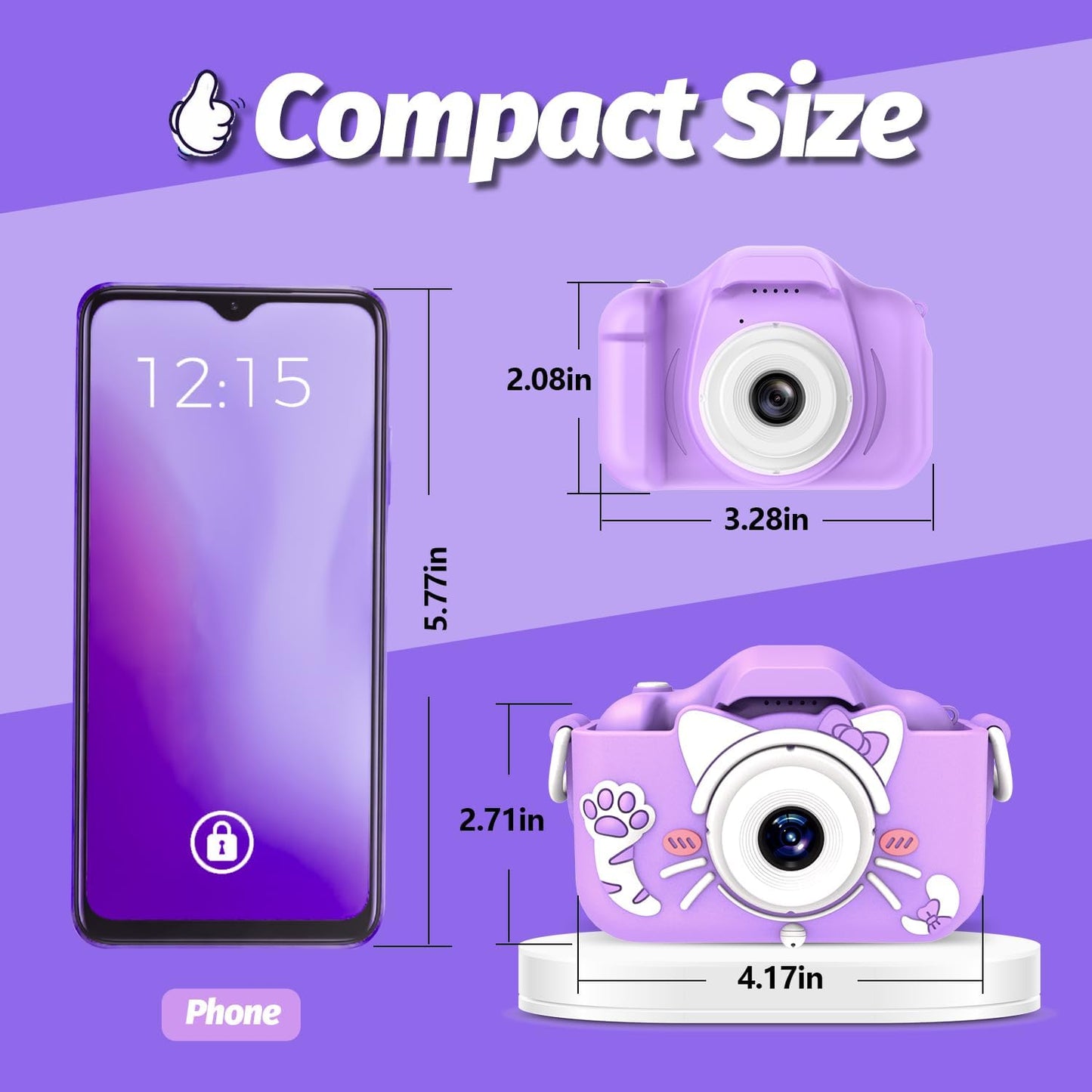 Cámara digital para niños de gato juguete niños