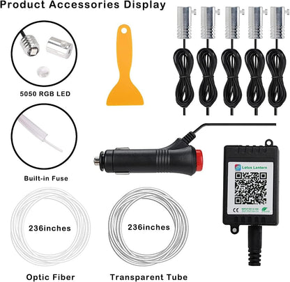Tira de luces LED para interior de coche, RGB, control por app.