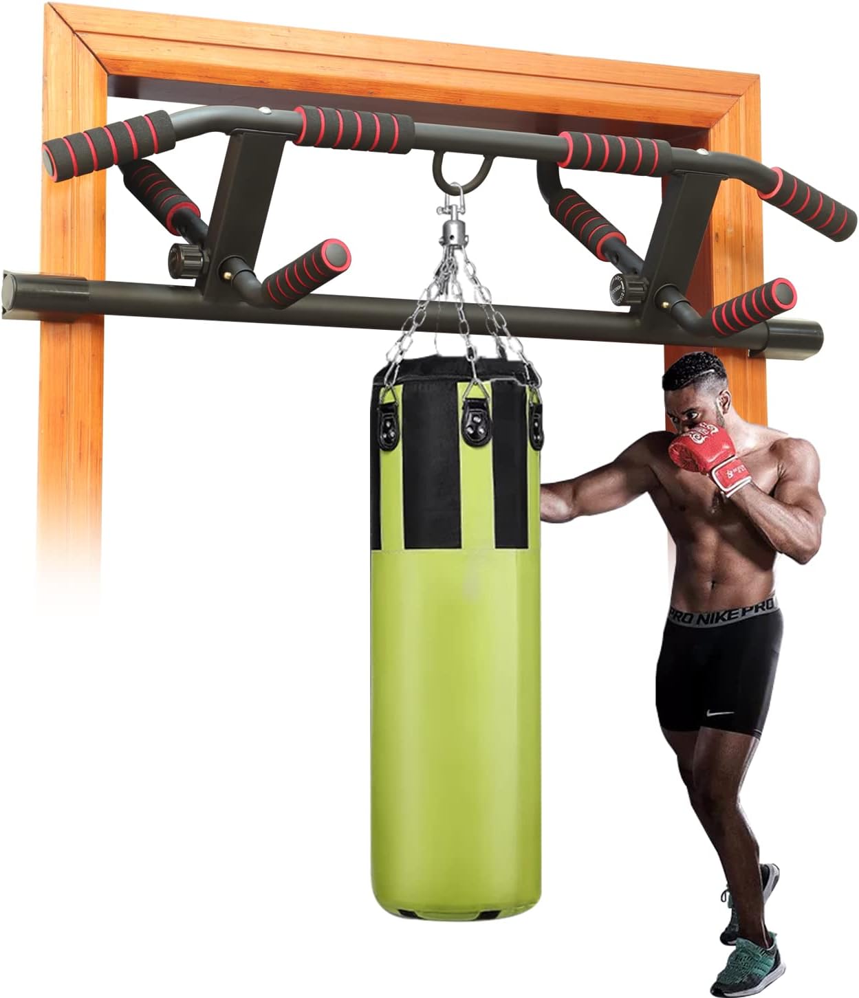 NEWAN Barra de ejercicio para puerta, ancho ajustable.