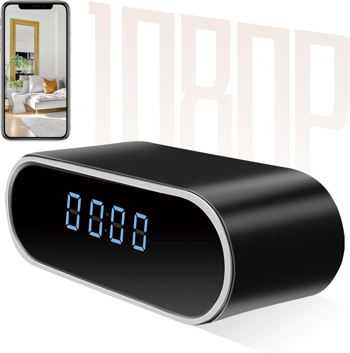 Reloj despertador WiFi HD con grabación (USADO)