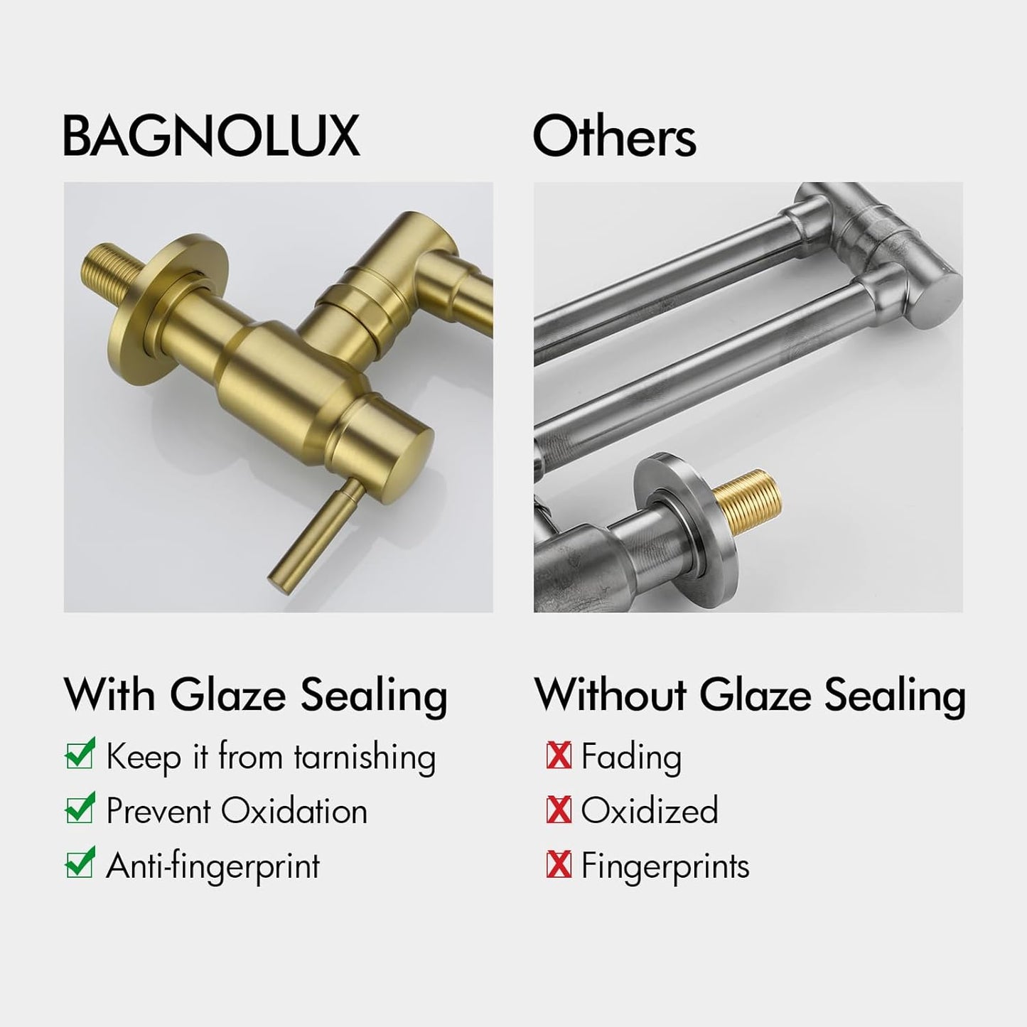 Llave de relleno tradicional de un solo agujero montado en la pared, BAGNOLUX