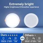 CHARKEE 20 Luces LED Empotrables 6 Pulgadas 5 Tonos