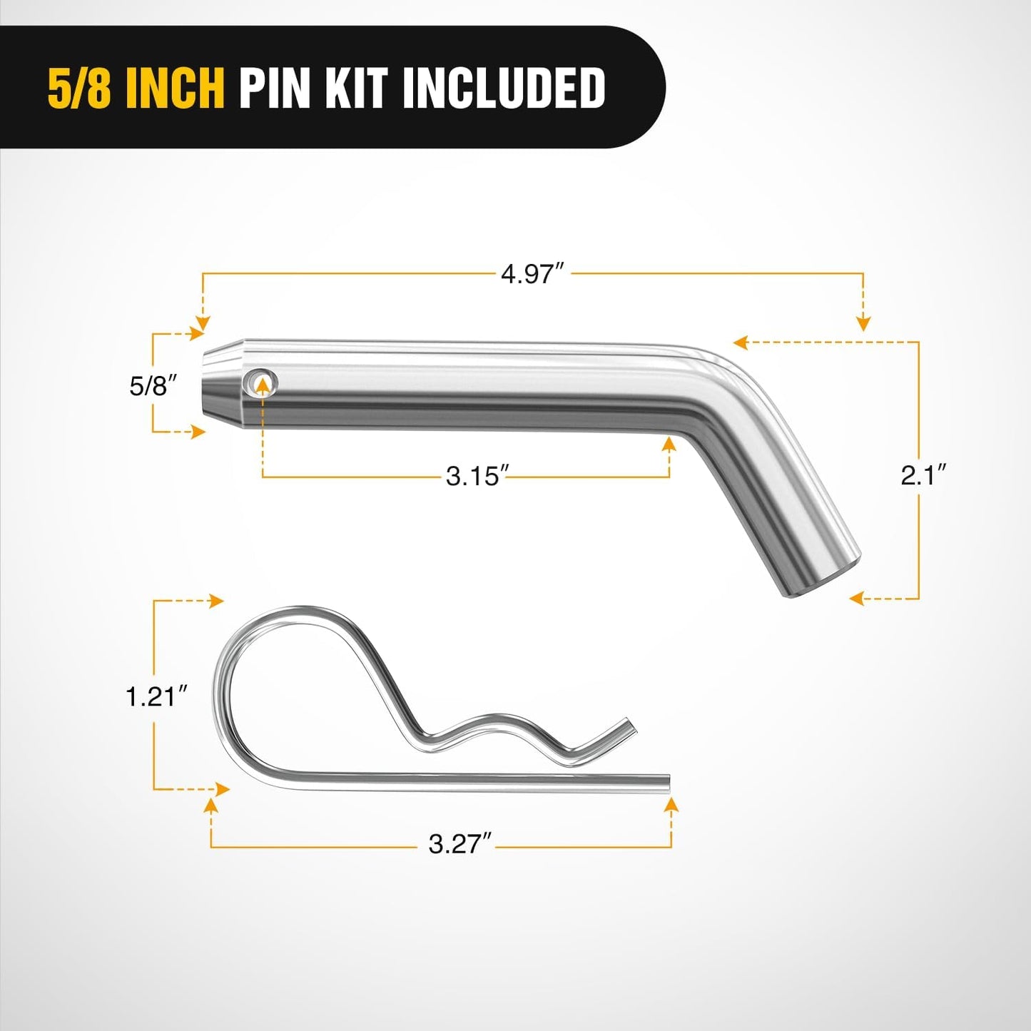 Bola de enganche para remolque, 2" fall, 500LB, 5/8", Nilight, (USADA).