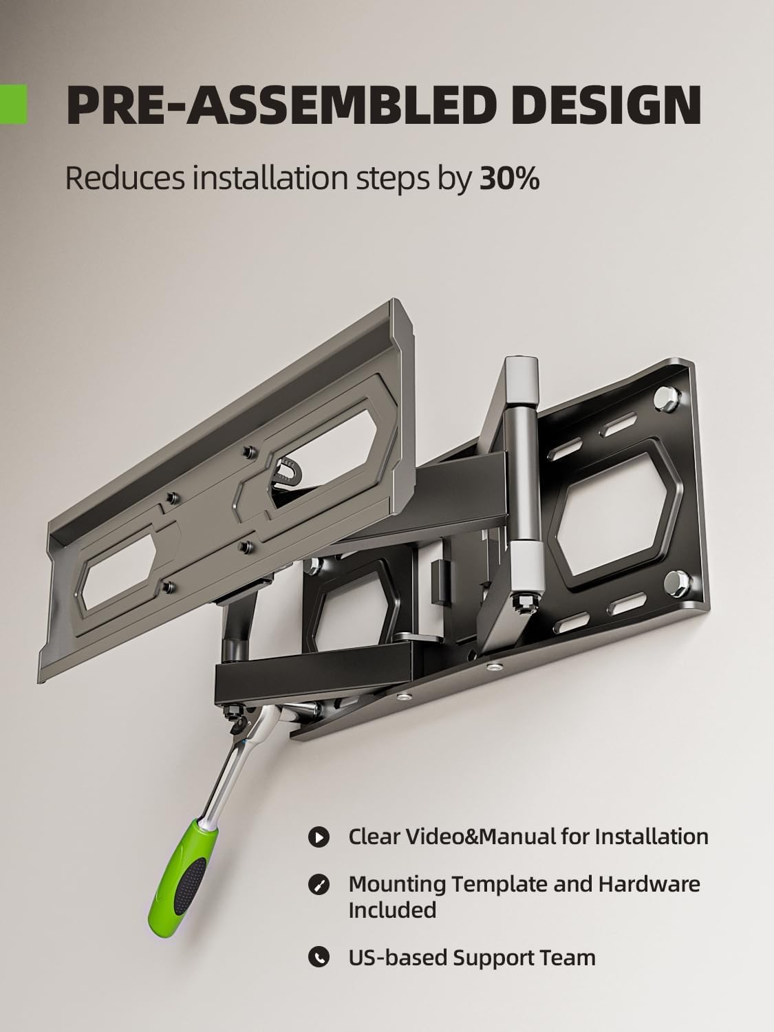 Soporte de pared para TV, pantalla plana de 32 a 65", USX MOUNT.