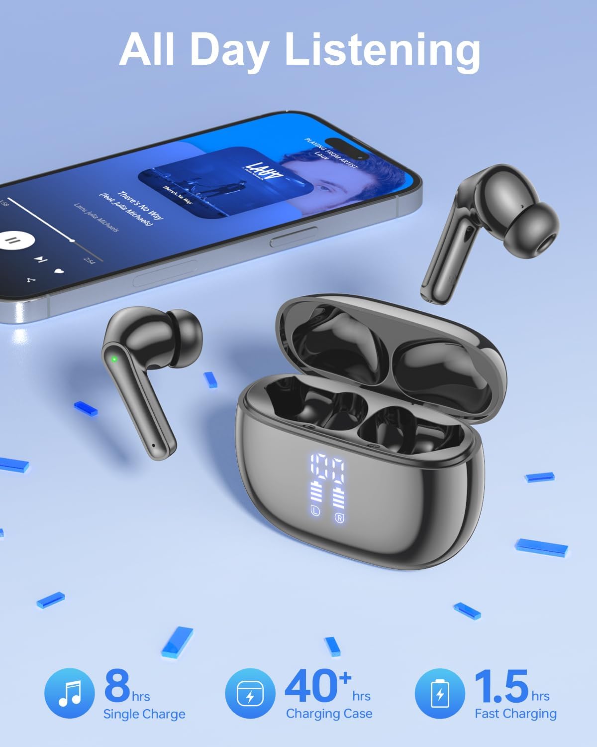 Auriculares Inalámbricos Bluetooth T12 HUIFU color negro