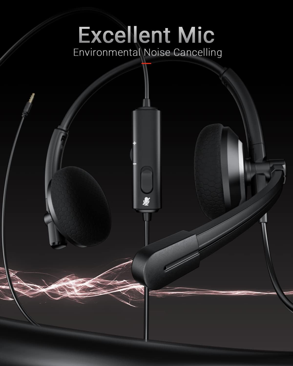 Auriculares Awatrue con cable y micrófono PC portátil