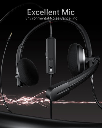 Auriculares Awatrue con cable y micrófono PC portátil