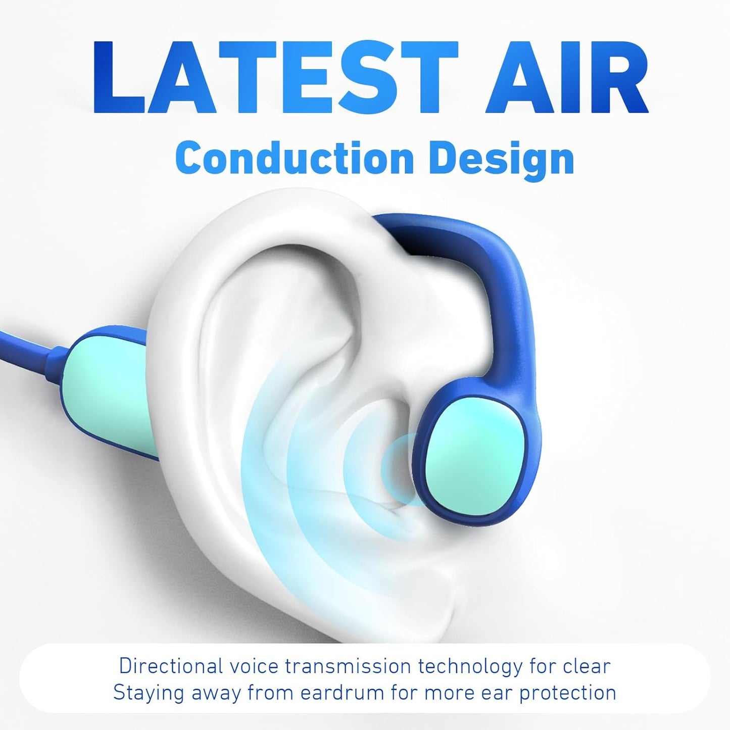 Auriculares para niños conducción de aire abierta impermeable